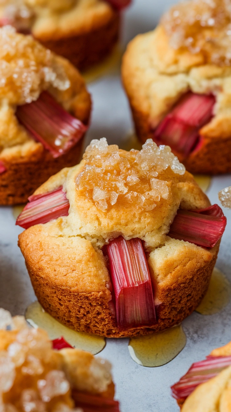 Rhubarb and Ginger Muffins