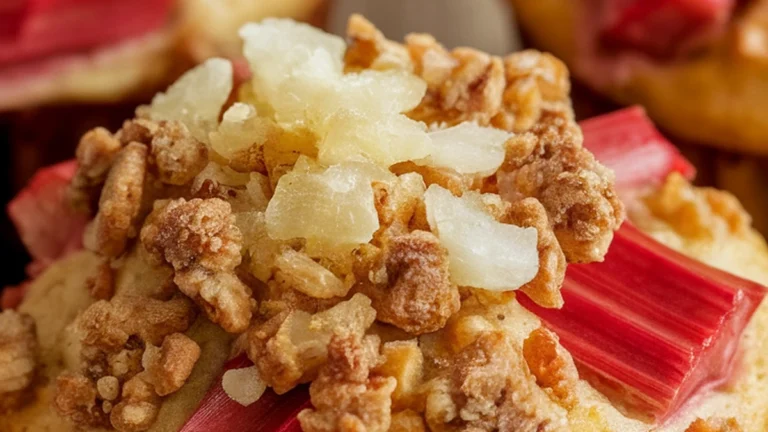 Rhubarb and Ginger Muffins - Featured