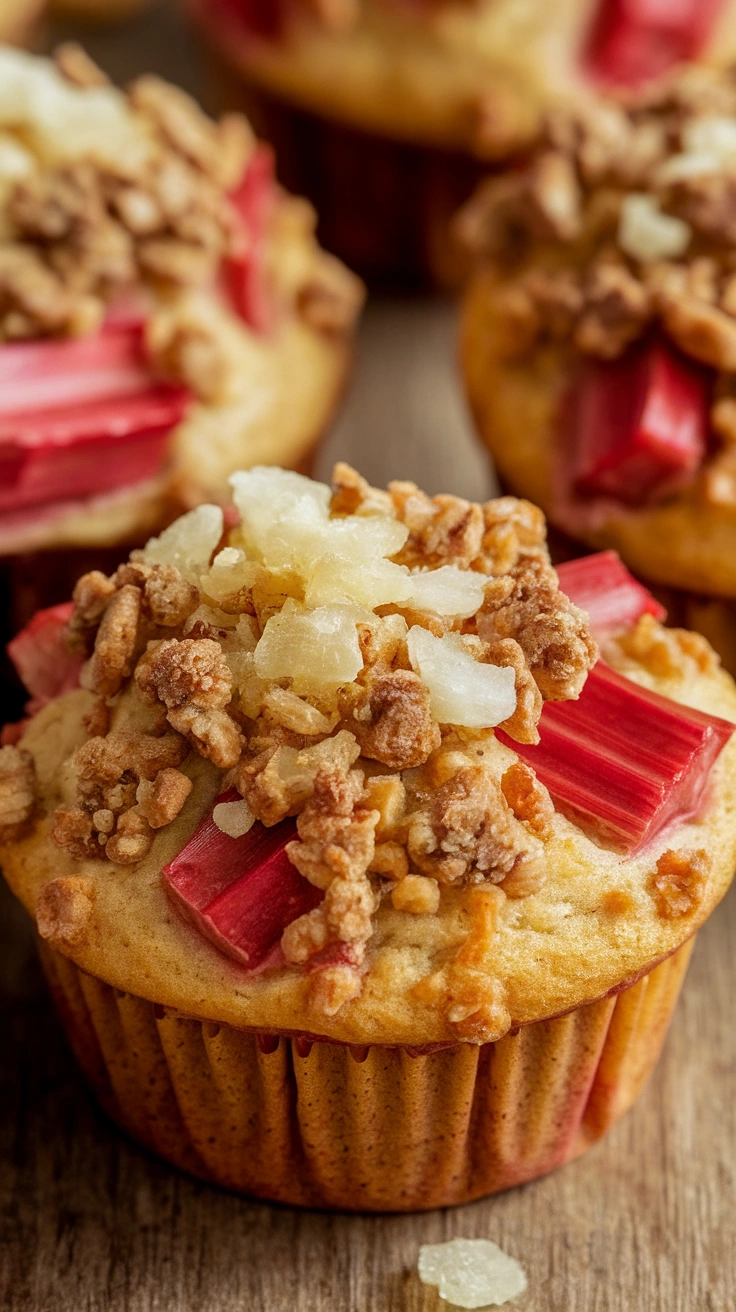 Rhubarb and Ginger Muffins
