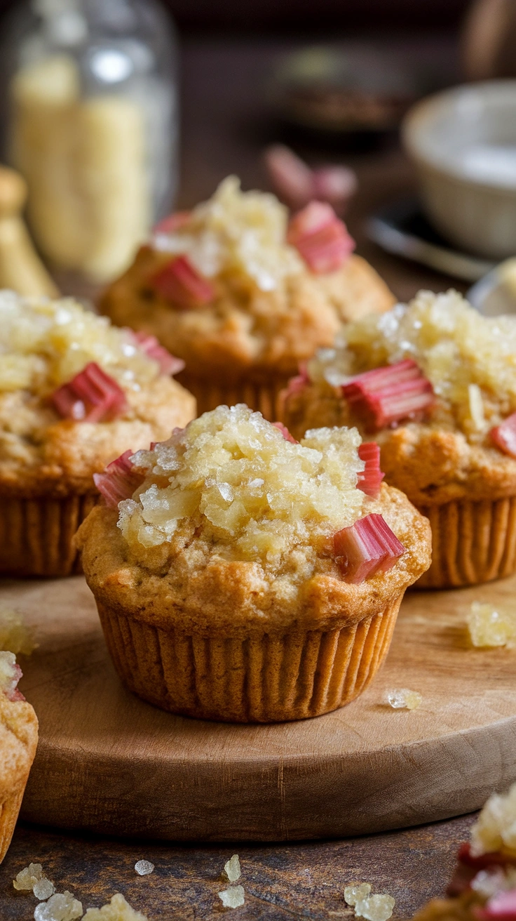 Rhubarb and Ginger Muffins