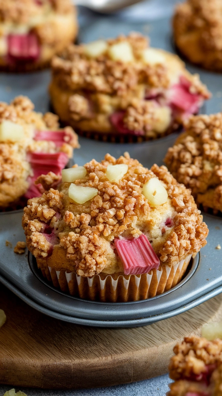 Rhubarb and Ginger Muffins