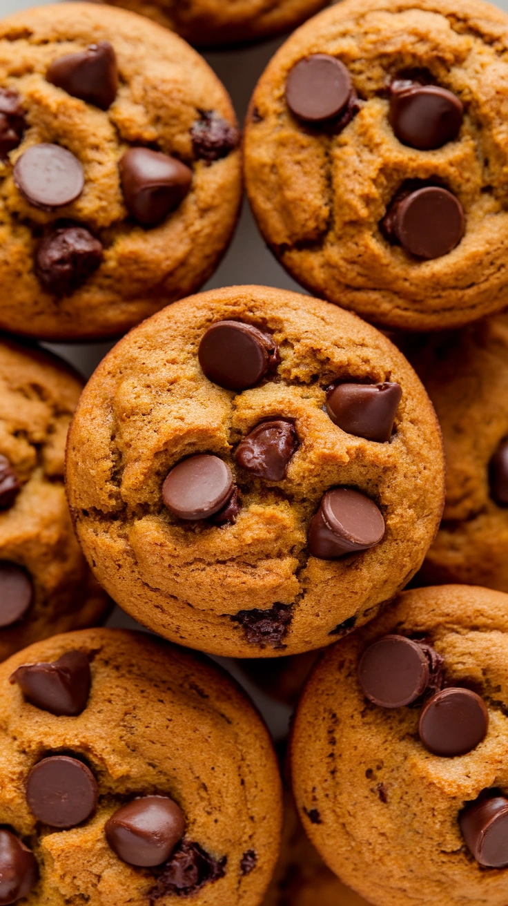 spelt flour gingerbread banana chocolate chip muffins