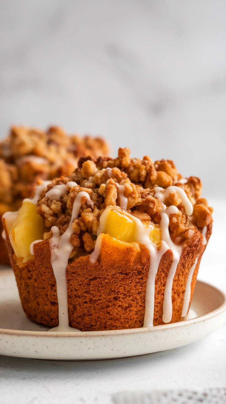 Spiced Apple Crumble Muffins