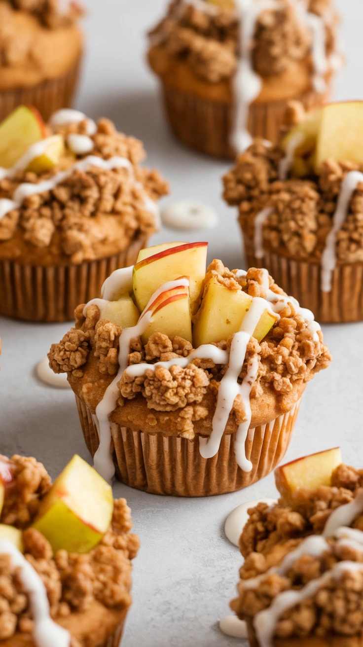 Spiced Apple Crumble Muffins