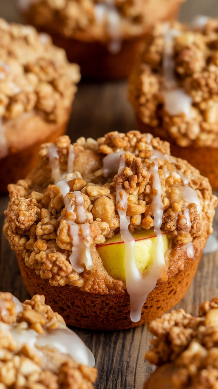 Spiced Apple Crumble Muffins