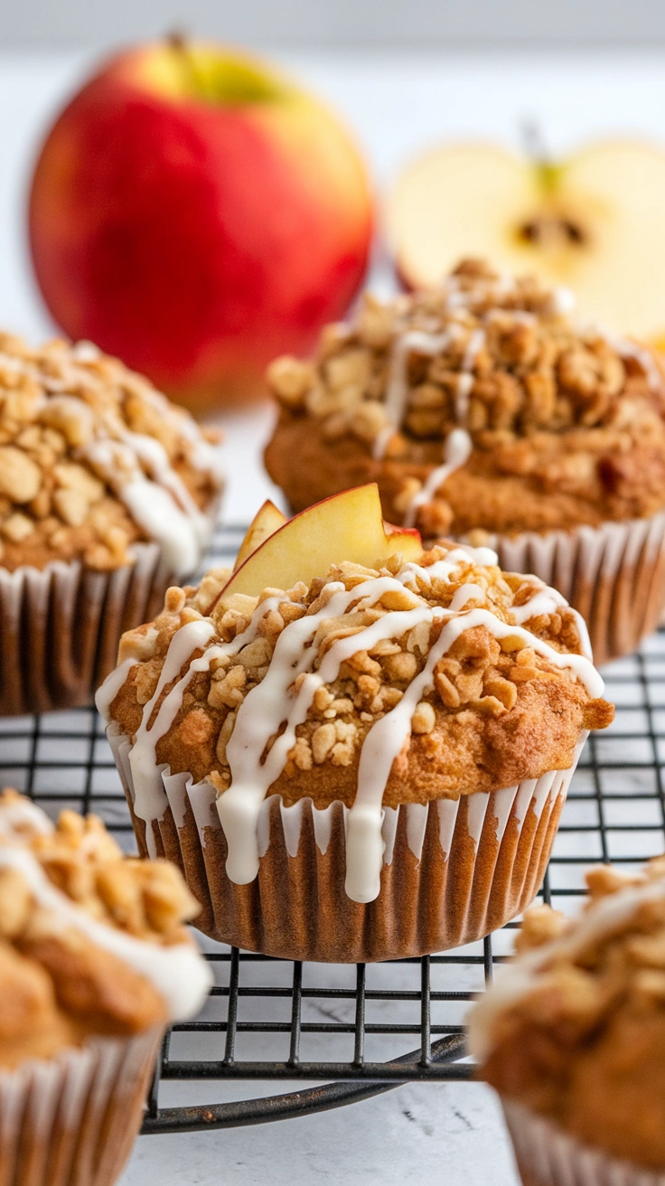 Spiced Apple Crumble Muffins