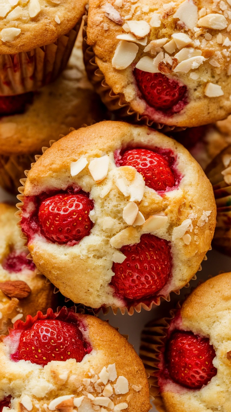 Strawberry Almond Flour Muffins