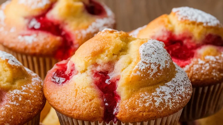 Strawberry Jelly Donut Muffins - Featured