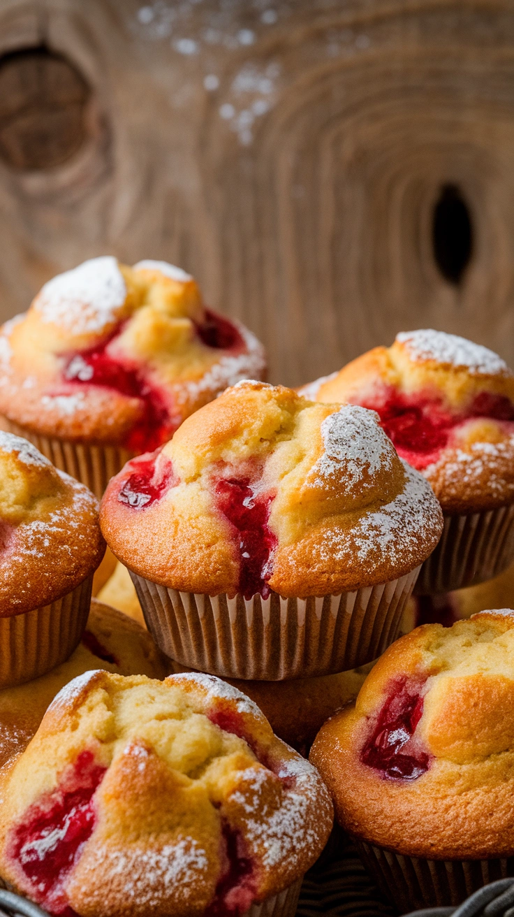 Strawberry Jelly Donut Muffins