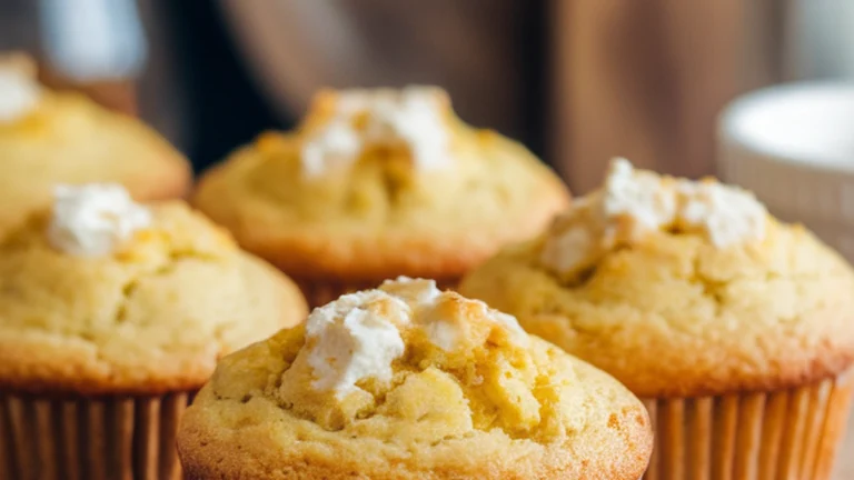 Sugar-free Lemon Ricotta Muffins - Featured