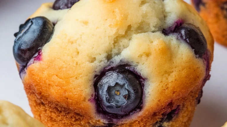 Vegan Banana Blueberry Muffins - Featured