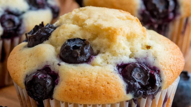Vegan Banana Blueberry Muffins - Featured