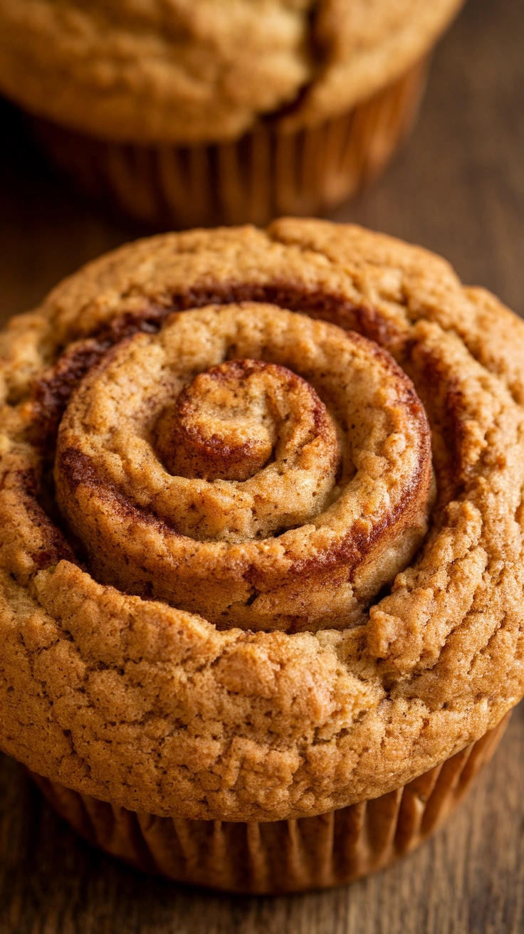 Vegan Oat Flour Cinnamon Swirl Muffins (gluten free)