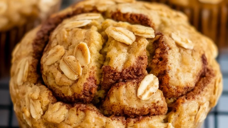 Vegan Oat Flour Cinnamon Swirl Muffins (gluten free) - Featured