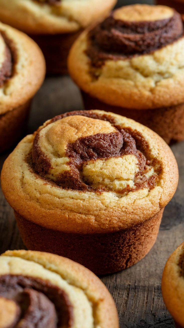 Vegan Oat Flour Cinnamon Swirl Muffins (gluten free)