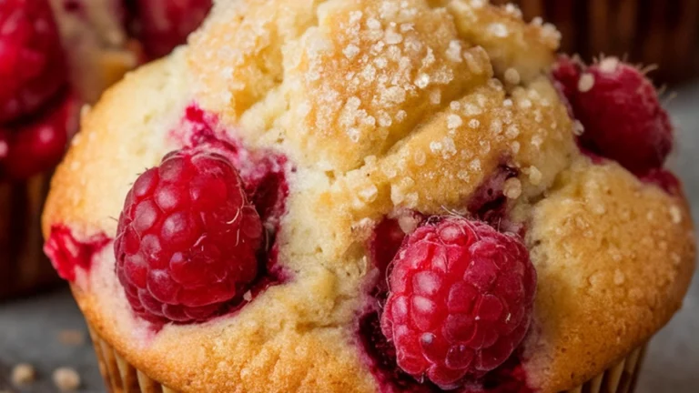 White Chocolate and Raspberry Muffins - Featured