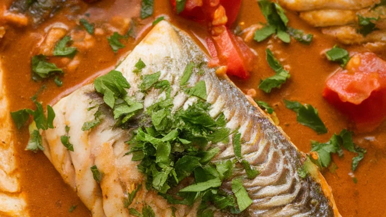 Bonga Fish Domoda (Gambian Fish in Peanut Sauce) - Featured