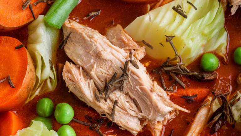 Booyah (Chicken Vegetable Stew) - Featured