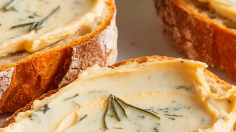 Cheese Spread on French Bread - Featured