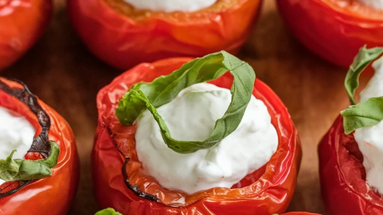 Cheese Stuffed Tomatoes - Featured