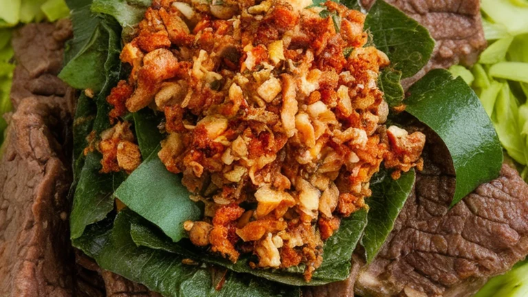 Ekwang (Cameroonian Taro Leaf Stew) - Featured